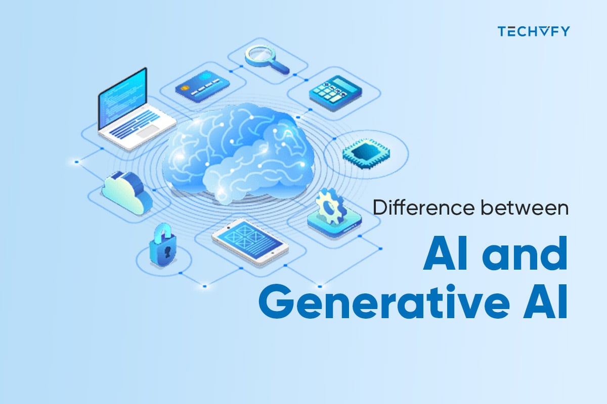 Difference Between AI And Generative AI | TECHVIFY Software